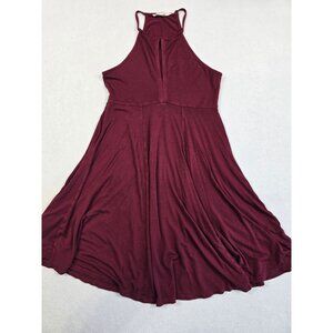 American Eagle Outfitters Soft & Sexy Burgundy Halter Dress XS